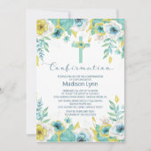 Invitation de confirmation de la croix florale de  (Devant)