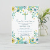 Invitation de confirmation de la croix florale de  (Debout devant)