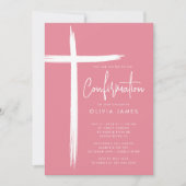 Invitation de confirmation de la Croix moderne (Devant)