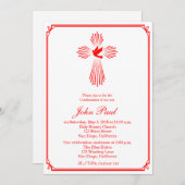 Invitation de confirmation de la Croix-Rouge et de (Devant / Derrière)