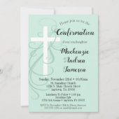 Invitation de confirmation de la croix verte de la (Devant)