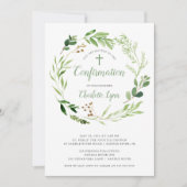 Invitation de confirmation de la feuille verte sou (Devant)