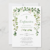 Invitation de confirmation de la feuille verte sou (Devant)