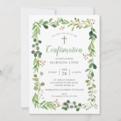 Invitation de confirmation de la feuille verte sou (Devant)