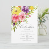 Invitation de confirmation de la floraison du jard (Debout devant)