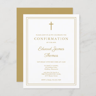 Invitation de confirmation de la frontière dorée m