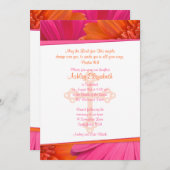 Invitation de confirmation de la marguerite rose o (Devant / Derrière)