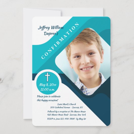 Invitation de confirmation de la photo de Bénédict (Devant)