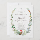 Invitation de confirmation de la verdure des bois (Devant)