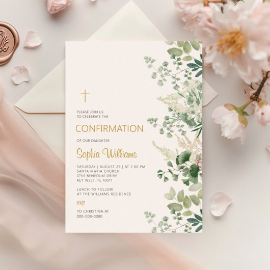 Invitation de confirmation de la verdure forestièr