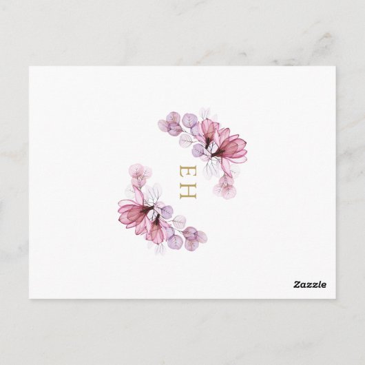 Invitation de confirmation de l'or Floral Rose Dus (Dos)