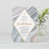 Invitation de confirmation de l'or Marble Agate (Debout devant)