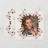 Invitation de confirmation de photo de cadre (Devant / Derrière)