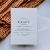 Invitation de confirmation de script vintage
