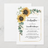 Invitation de confirmation de tournesol floral (Devant / Derrière)