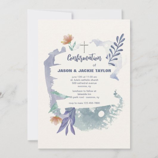 Invitation de confirmation Décontractée Abstraite (Devant)