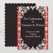 Invitation de confirmation d'église personnalisabl (Devant / Derrière)