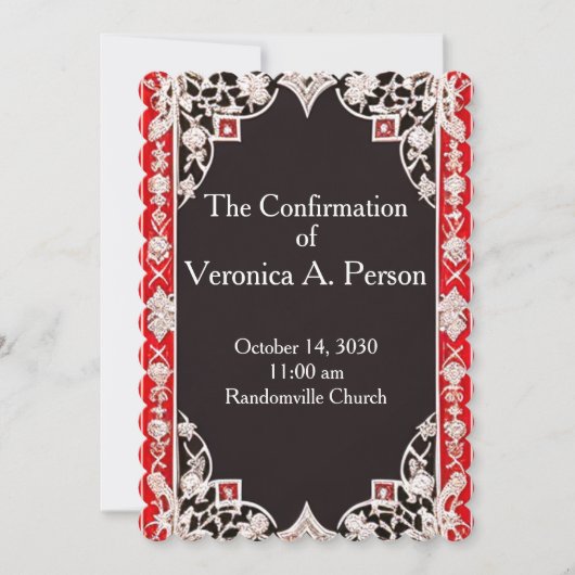 Invitation de confirmation d'église personnalisabl (Devant)