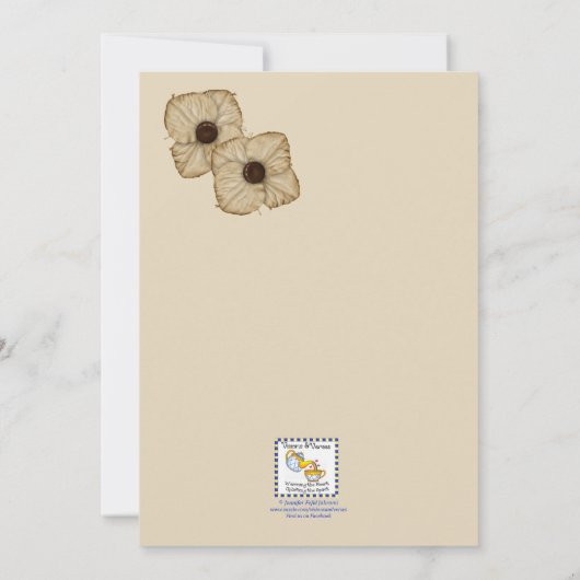 Invitation de confirmation d'or du Rose rustique (Dos)