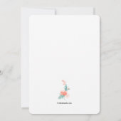 Invitation de confirmation du cadre d'aquarelle de (Dos)