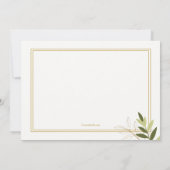 Invitation de confirmation du cadre feuille (Dos)