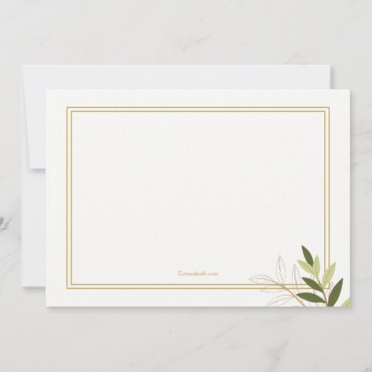 Invitation de confirmation du cadre feuille (Dos)