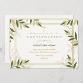 Invitation de confirmation du cadre feuille (Devant / Derrière)