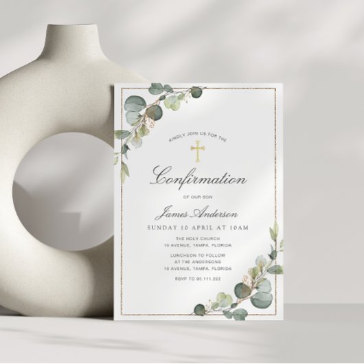 invitation de confirmation du cadre verdoyant