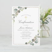 invitation de confirmation du cadre verdoyant (Debout devant)