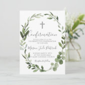 Invitation de confirmation du cadre vert (Debout devant)