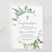 Invitation de confirmation du cadre vert (Devant / Derrière)