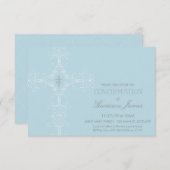 Invitation de confirmation du garçon avec croix, i (Devant / Derrière)