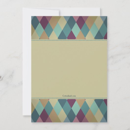 Invitation de confirmation du Motif diamant (Dos)