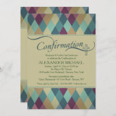 Invitation de confirmation du Motif diamant (Devant / Derrière)