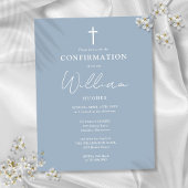 Invitation de confirmation Dusty Blue Minimalist
