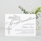 Invitation de confirmation élégante avec calligrap (Debout devant)