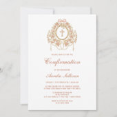 Invitation de confirmation élégante de la Sainte C (Devant)