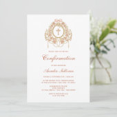 Invitation de confirmation élégante de la Sainte C (Debout devant)