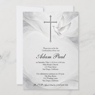 Invitation de confirmation élégante et moderne de