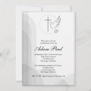 Invitation de confirmation élégante moderne de col