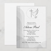 Invitation de confirmation élégante moderne de col (Devant / Derrière)