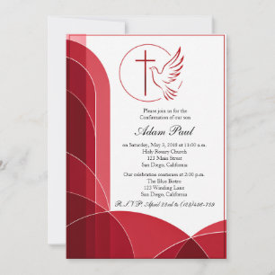 Invitation de confirmation élégante moderne de col