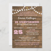 Invitation de confirmation en bois d'écorce (Devant)