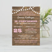 Invitation de confirmation en bois d'écorce (Debout devant)