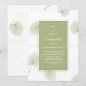 Invitation de confirmation feuille (Devant / Derrière)