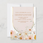 Invitation de confirmation Fleur sauvage Pastel (Dos)