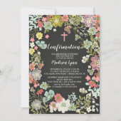 Invitation de confirmation Florale Chalkboard (Devant)