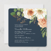 Invitation de confirmation florale d'aquarelle mod (Dos)