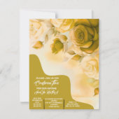 Invitation de confirmation florale en or, Invitati (Devant)