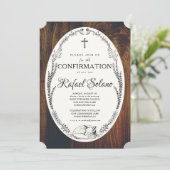 Invitation de confirmation Fox et Laurel (Debout devant)